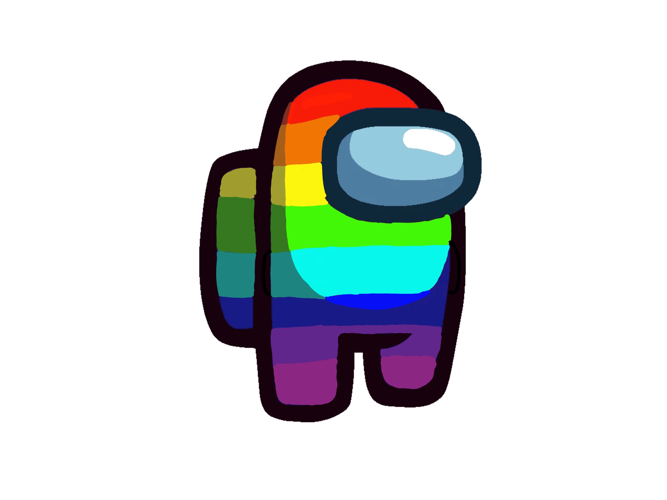 I made a rainbow Crewmate. | Fandom