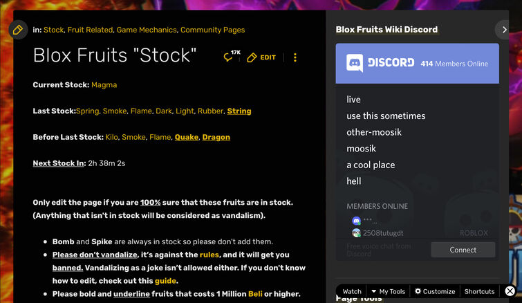 Blox Fruits Stock Discord Bot & Live Website Stock 