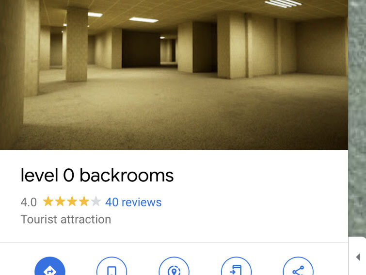The Backrooms in Google Maps ARG 