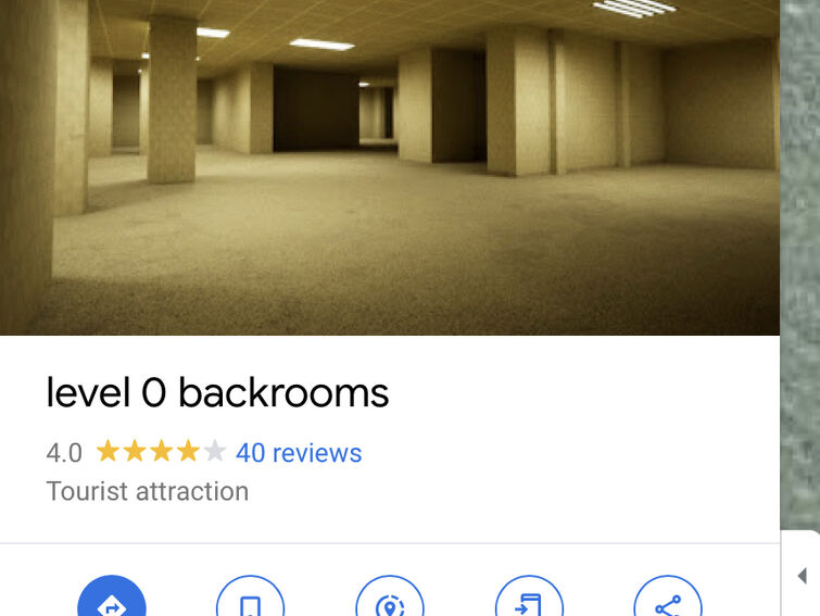 The backrooms on Google maps?