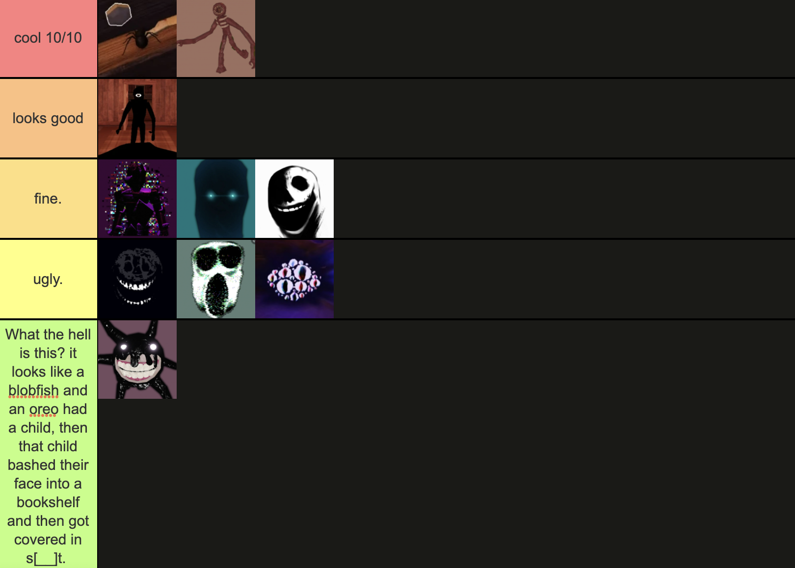 A doors monster tier list ranked by how scary they are (note: this is my  opinion and you are allowed to have your own.) - Imgflip