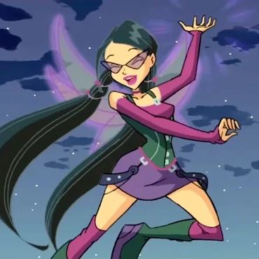 sachin and babi light blue dress Winx Club Stickers - the Trix, Gloomix Witch Form