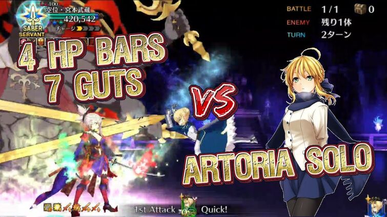【FGO】 The Ultimate Artoria SOLO - Grand Saber Final Battle ft. Artoria Pendragon (Saber)