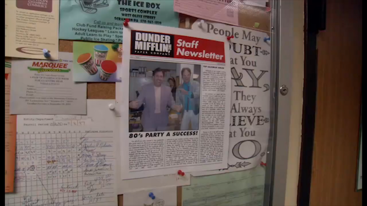 The Office Scranton Times Newspaper Headline Poster Dunder Mifflin