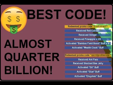 Yey Fandom - best code ever almost quarter billion in 15 min roblox bee swarm simulator