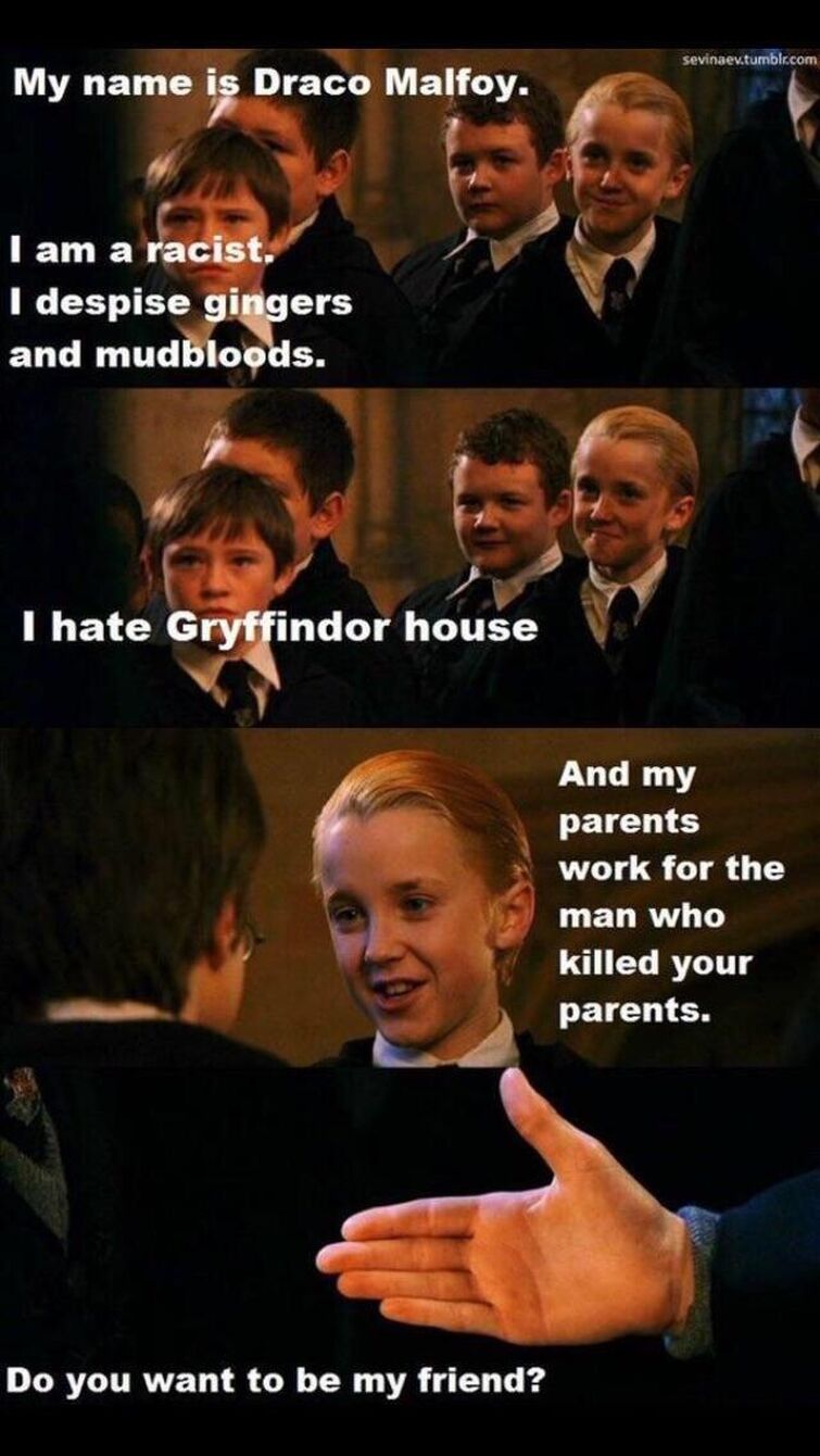 Draco Malfoy is best Harry Potter character - Imgflip