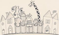 Early Drawing of 64 Zoo Lane