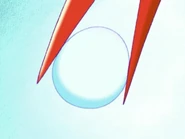 The Snip Snip Bird picking up a snowball