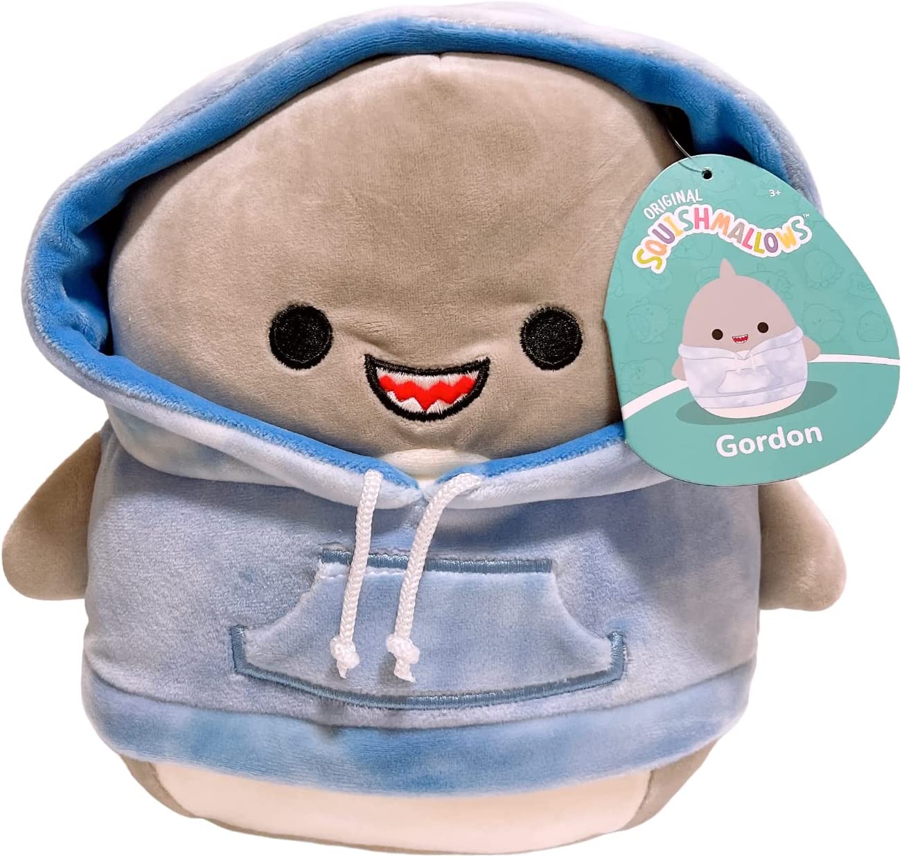 Squishmallows Cookie the Flamingo Plush (In Gordon Shark Costume) 