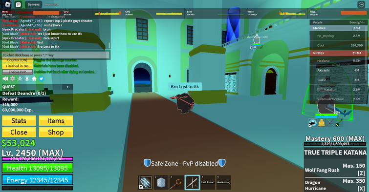 Blox Fruits players are left shaken up after a server-wide hack