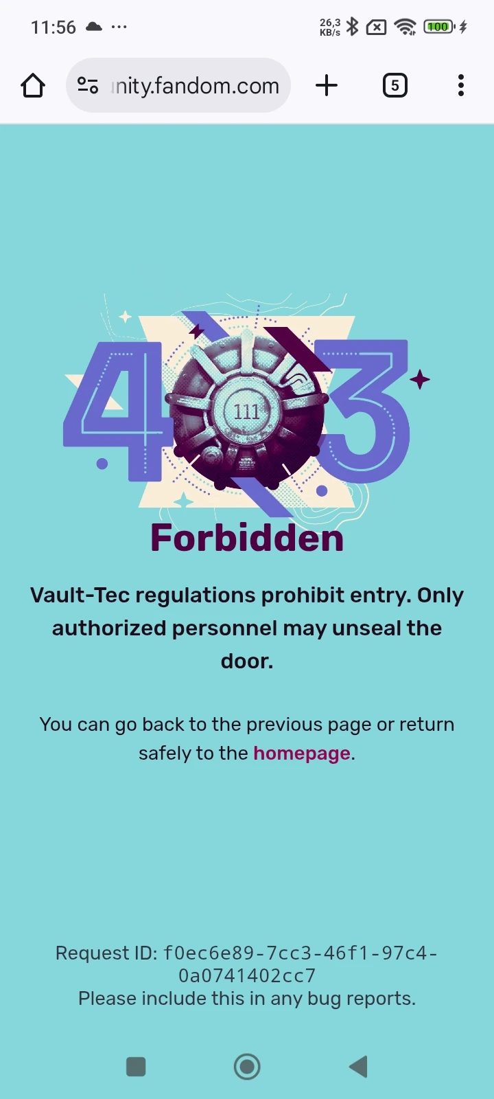 Why did I got error 403 | Fandom