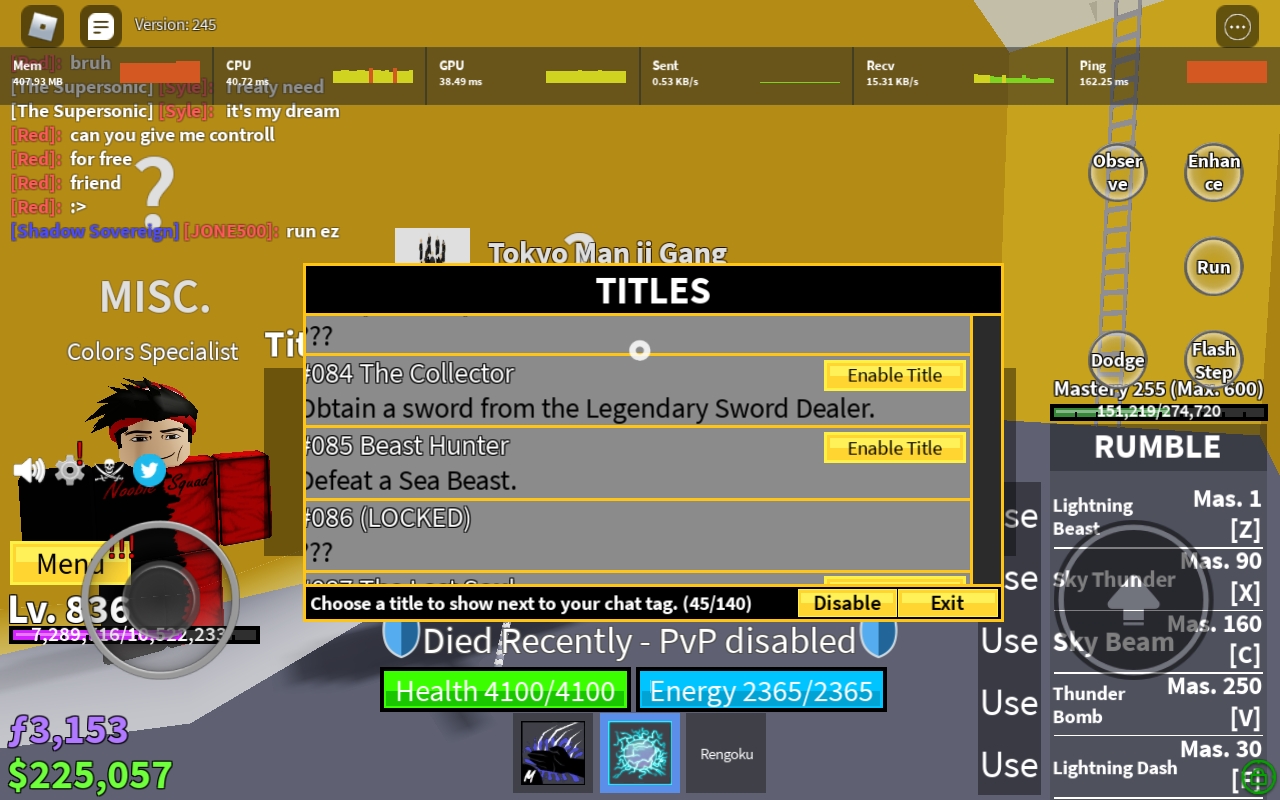 How to equip titles in Blox Fruit 