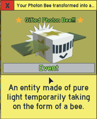 Gifted Photon Bee Fandom - roblox bee swarm simulator photon bee