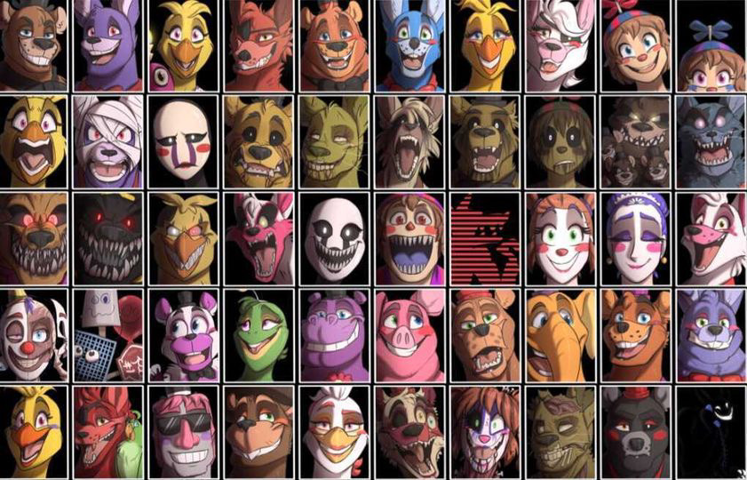 Namy Gaga's Art] FNaF: All Freddy's (Part 2) Diagram