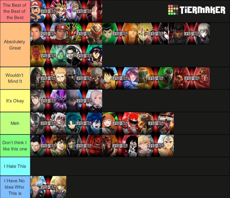 I finally made my own tiermaker for my 25 favourite matchups. | Fandom