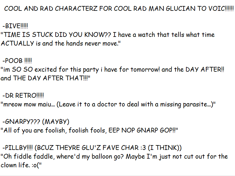 letz go the zheet haz been provided for my voice acting itz gonna ...