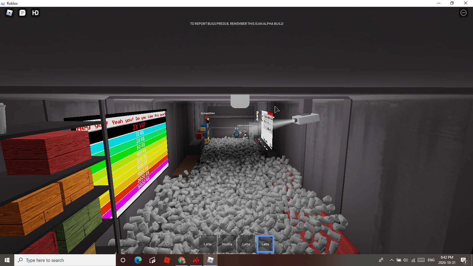 We Broke The Lobby With Coffee Cups Fandom - ghoul roblox paranormica