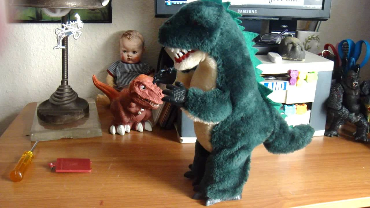 walking godzilla toy