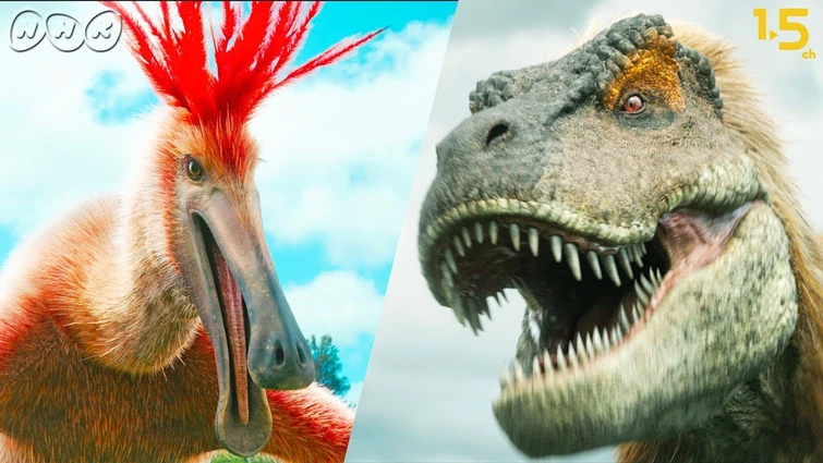 [恐竜CG] 巨大羽毛恐竜・デイノケイルスvs.タルボサウルス！| 恐竜超世界 | NHKスペシャル | Japanese dinosaurs CG | NHK