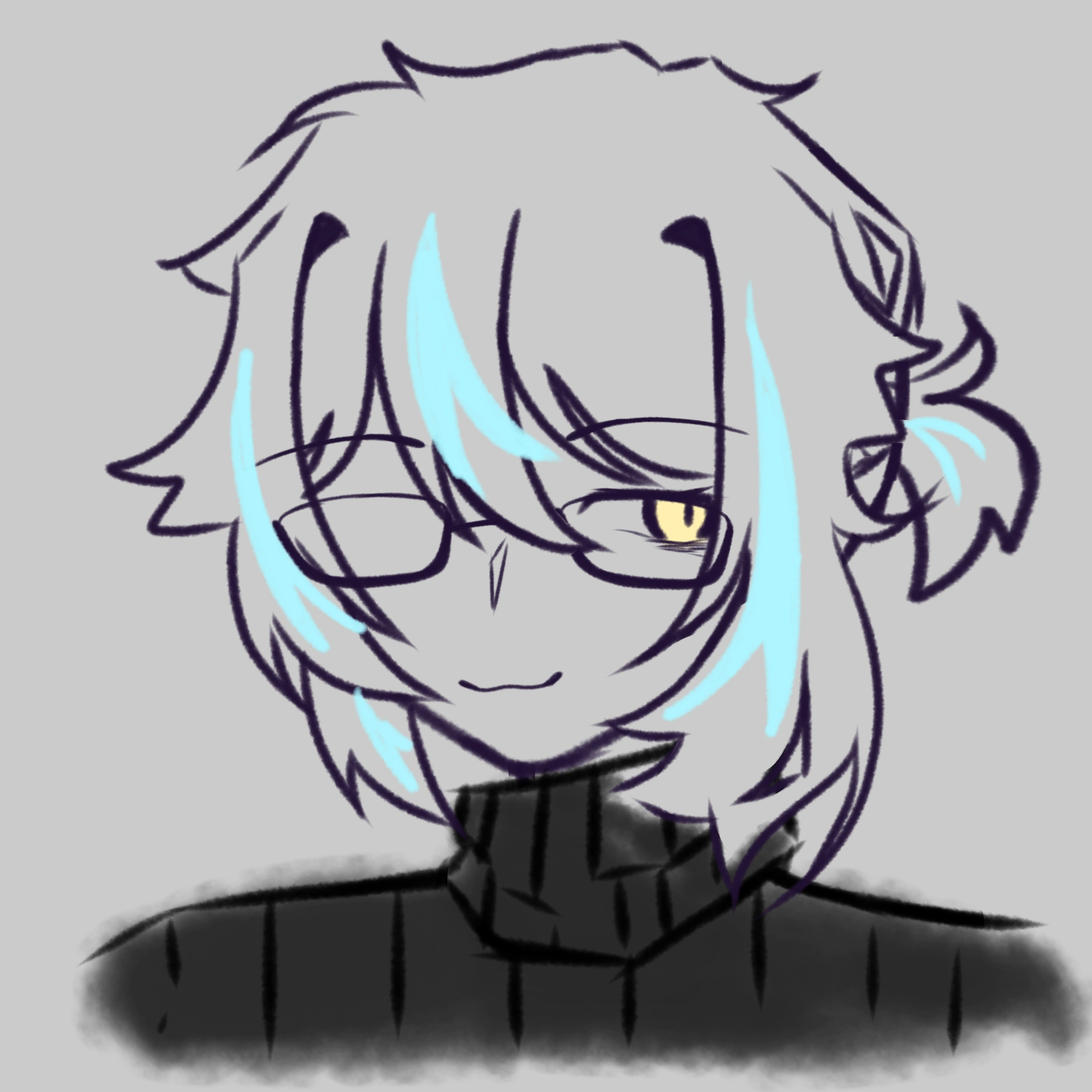 Rui glasses and ponytail doodle | Fandom