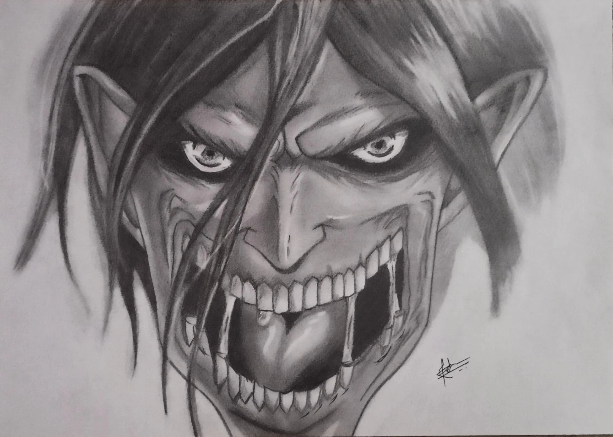 Eren Titan Form Sketch Fandom