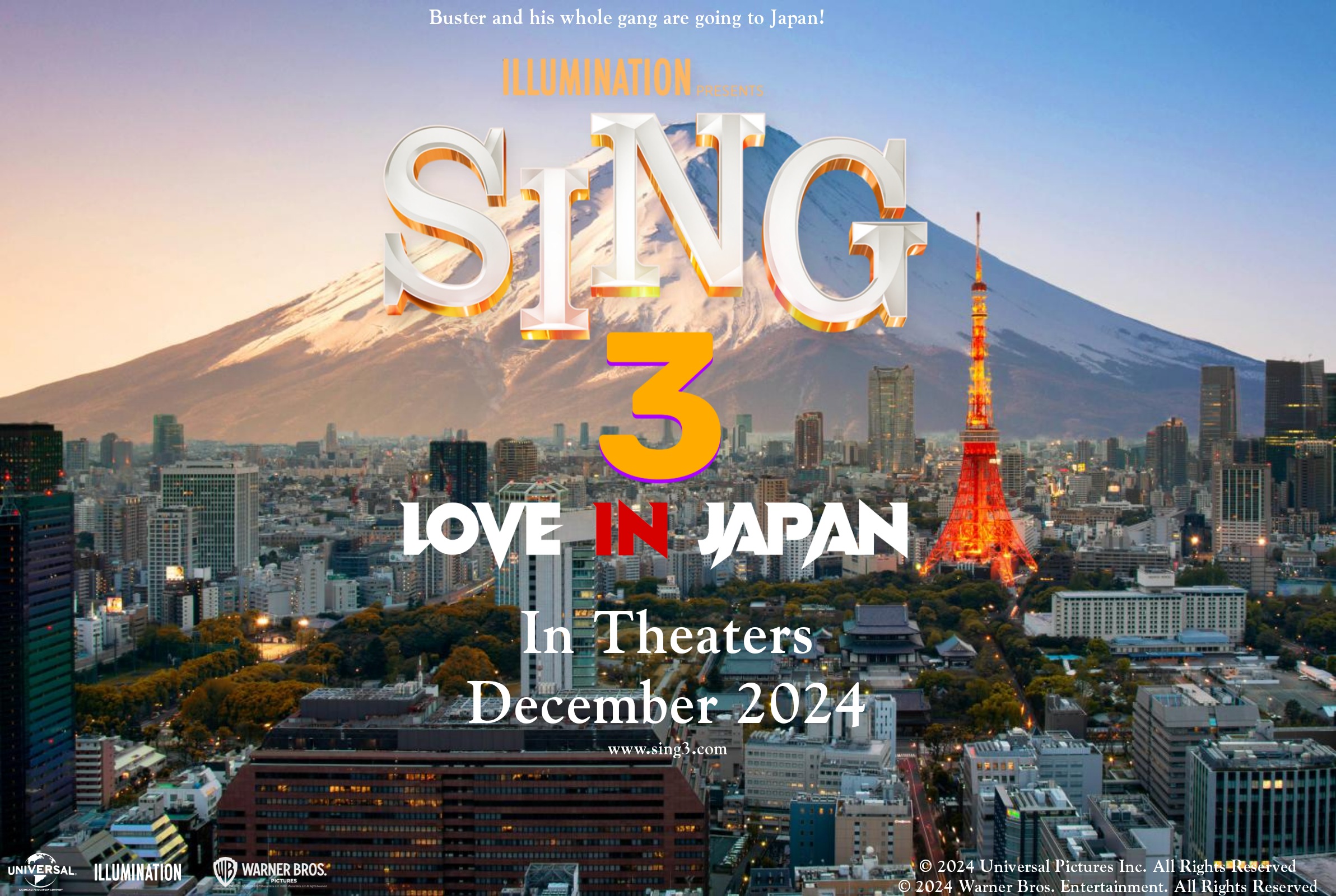 Here's a two teaser posters of Sing 3 Love In Japan (2024)! Fandom
