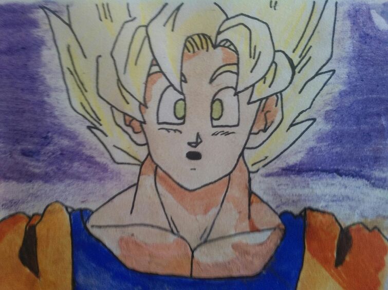 That face.  Dragon ball painting, Goku drawing, Goku