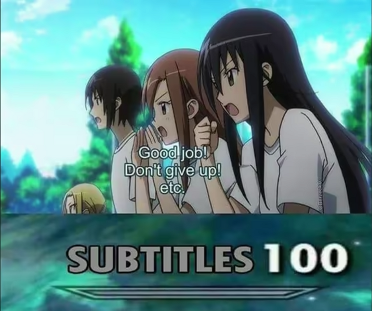 Have some funny anime subtitles I found cuz why not try not to