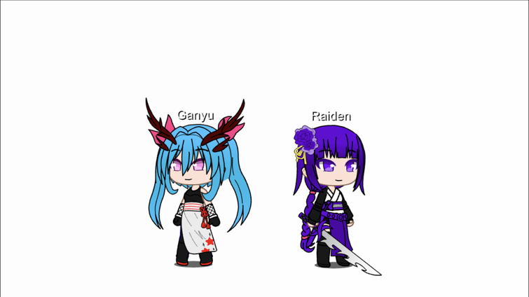 Ganyu And Raiden Gacha Club Version My Style Fandom