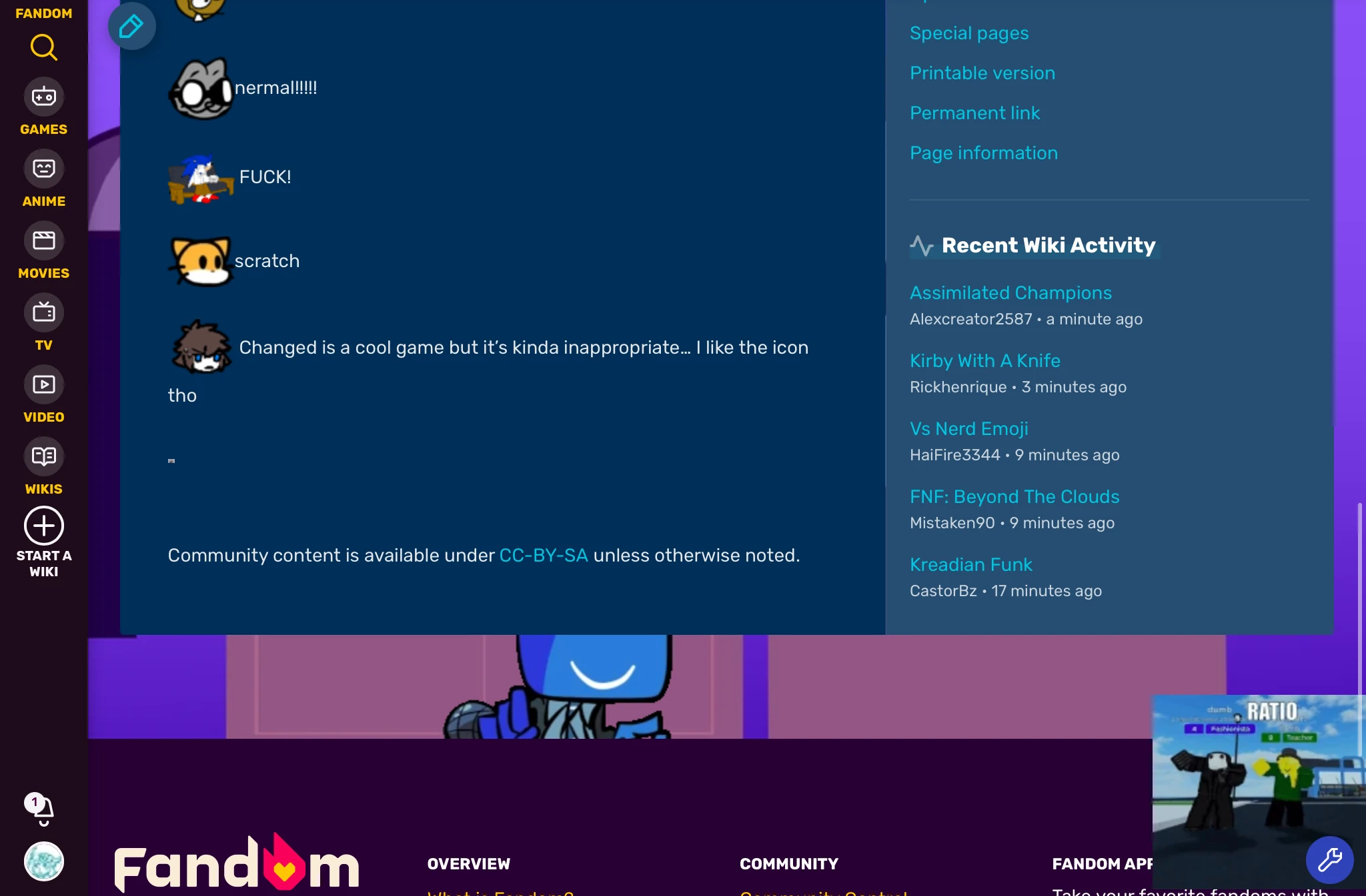 Editing question Fandom