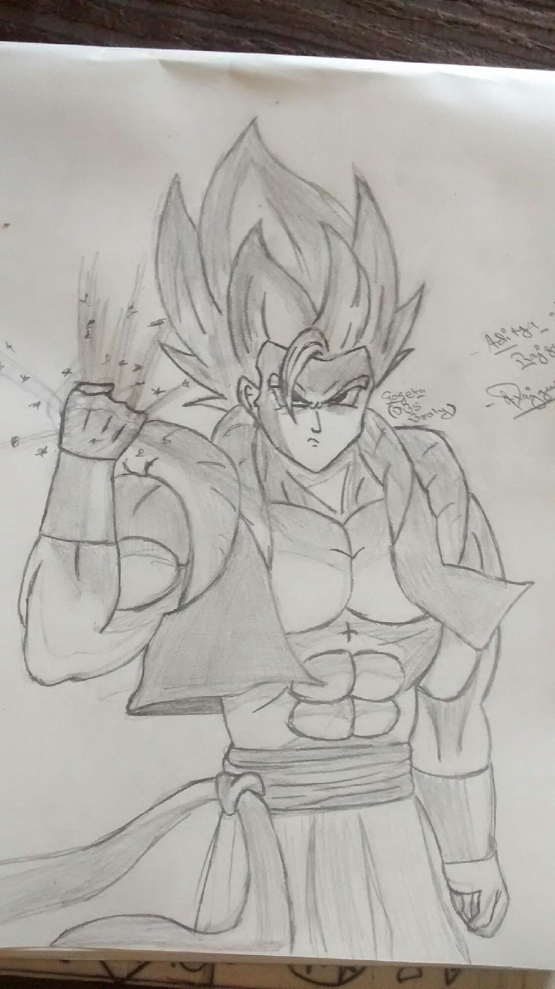 Drawing — Gogeta Super Saiyan Blue!