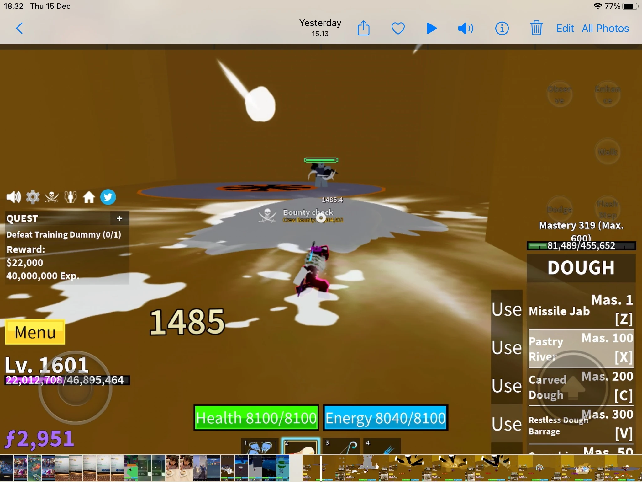 Whats this on the training dummy? Fandom