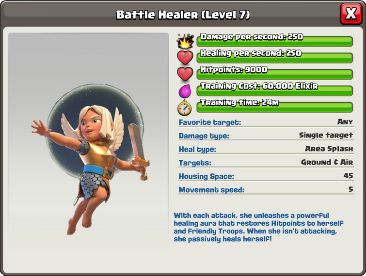 healer level 6 clash of clans