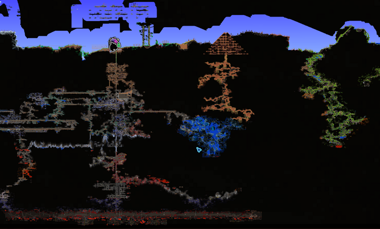 Вся карта террария. 2. Вся карта террария. Terraria map 1. 7.