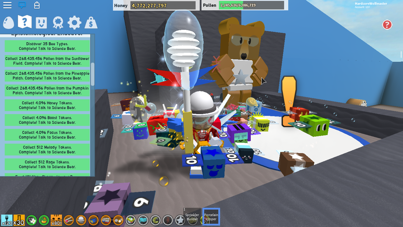 Science Bear Farewell Fandom - roblox bee swarm simulator science bear