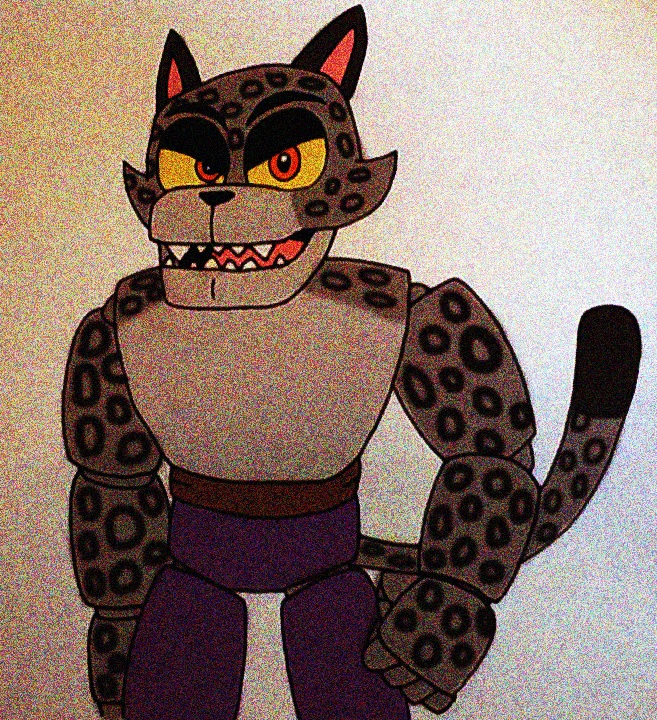 A leopard inspired fnaf animatronic