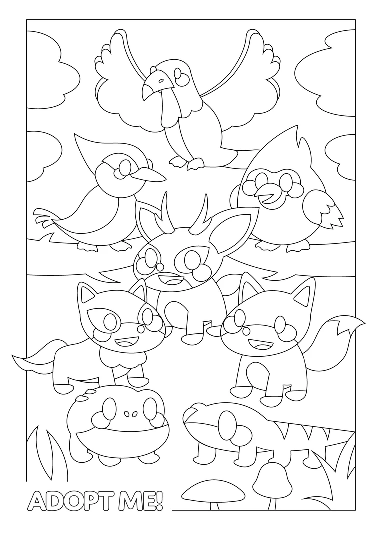660  Adopt Me Coloring Pages Evil Unicorn  HD