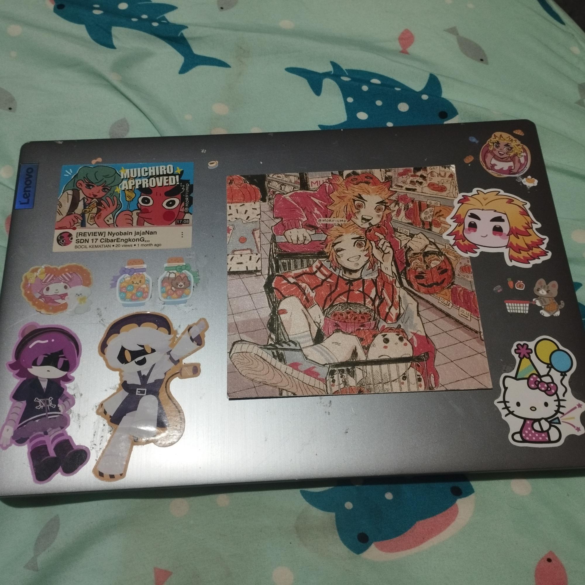 Here's my semi kny themed laptop, ty laptop for handling my Roblox ...