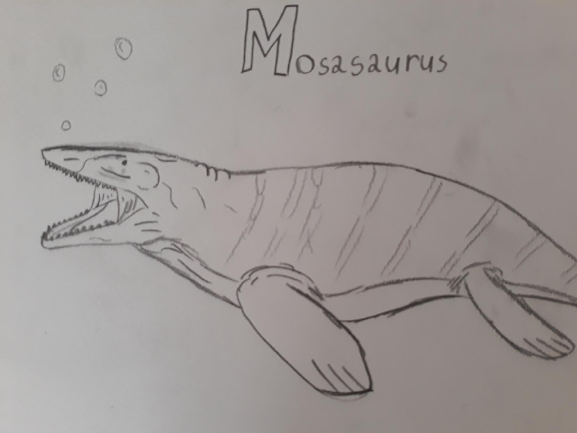 Мозазавр раскраска