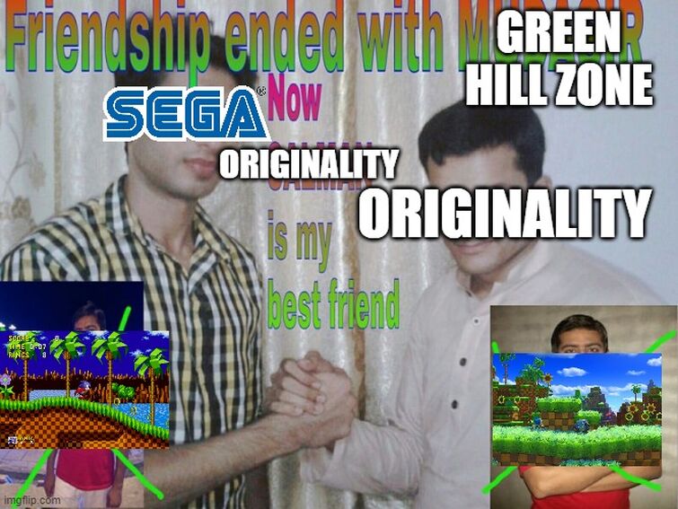 Sonic in Green Hill Zone - Imgflip