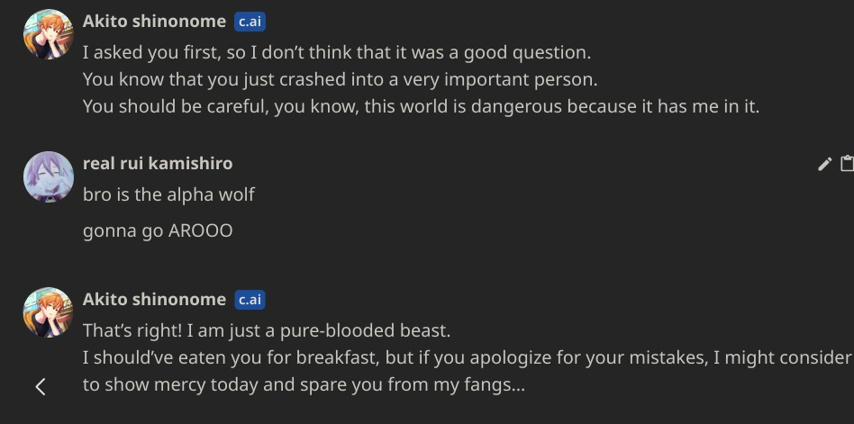 character ai raging and funny moments | Fandom