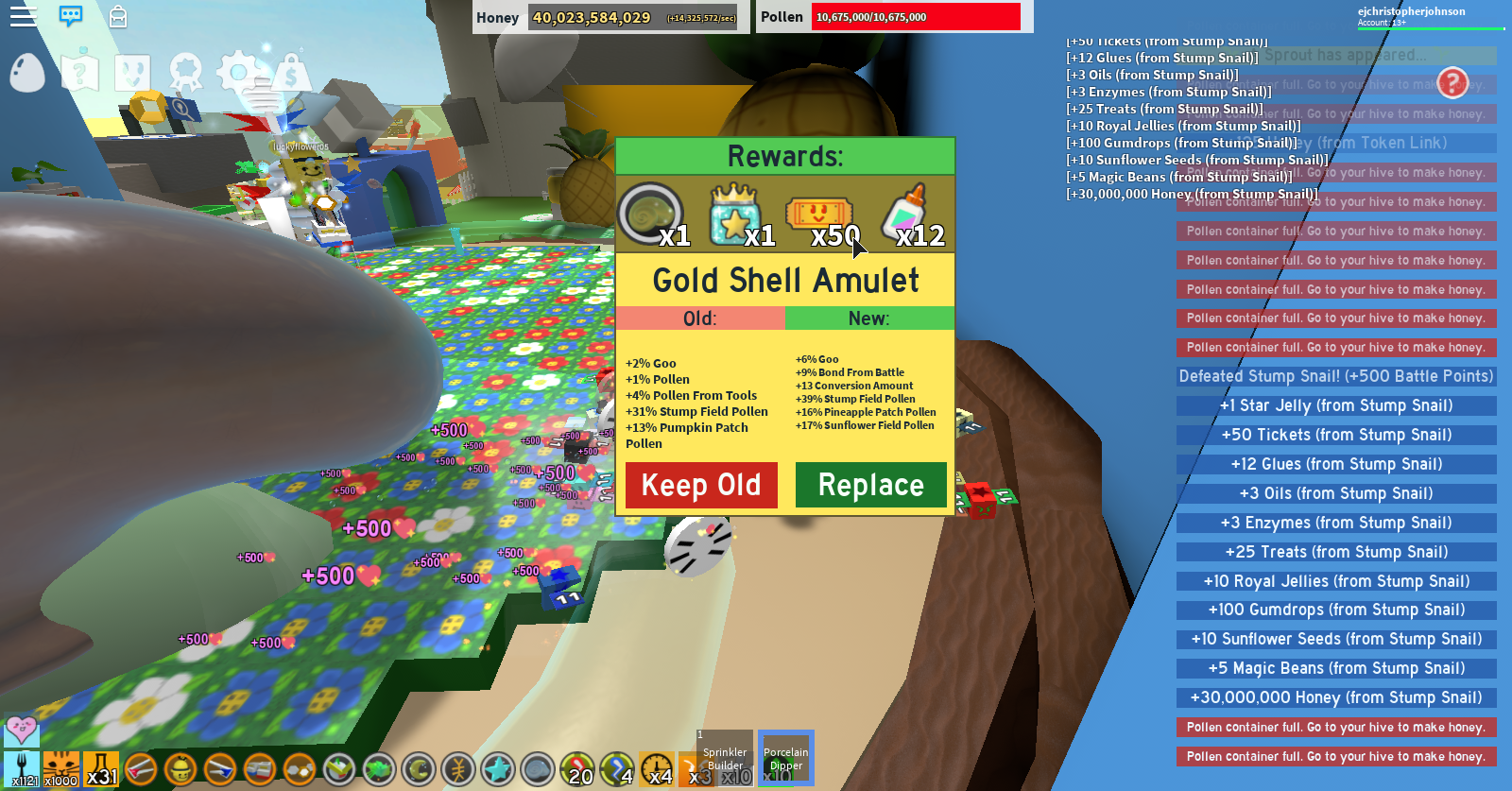 Bee Swarm Simulator Stump Snail Amulet