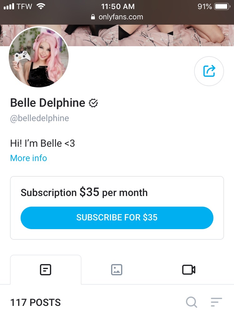 Page onlyfans belle delphine Belle Delphine