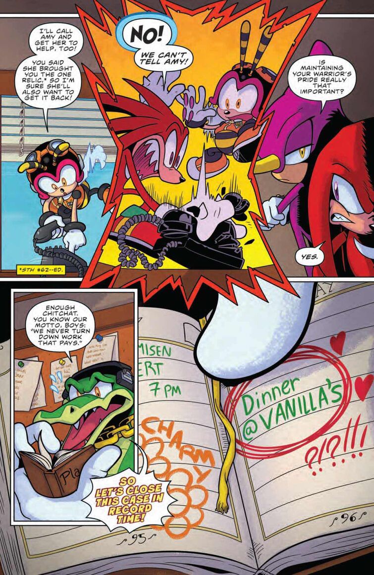 Knuckles Goes Chaotix Against the Babylon Rogues in IDW Sonic #66