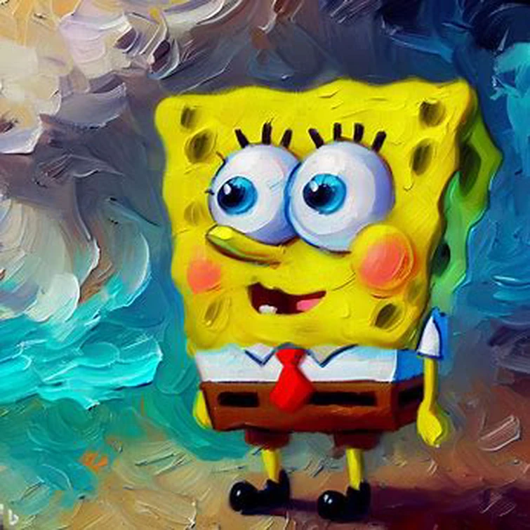 Some AI Generated Oil Paintings of SpongeBob SquarePants Fandom