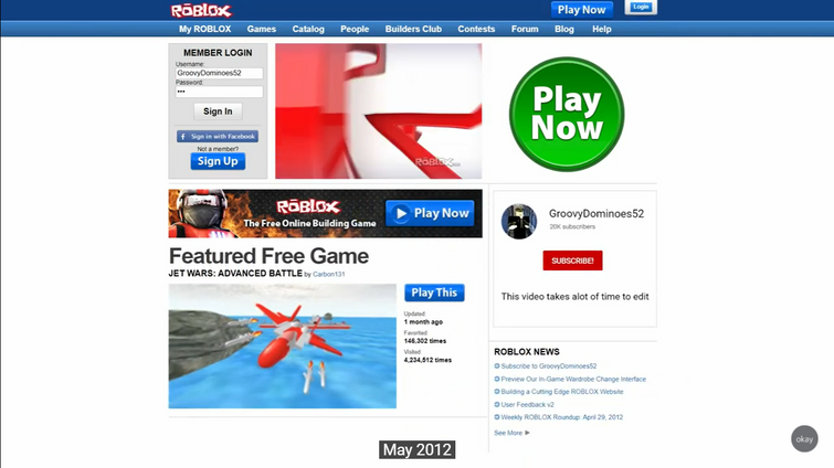 Roblox Website Evolution Fandom - old roblox website 2012