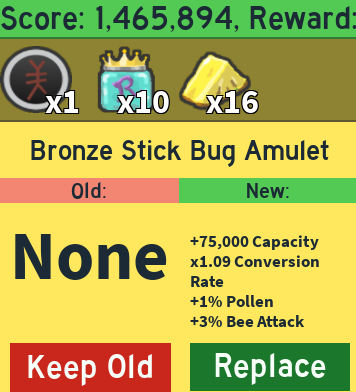 Bee Swarm Stick Bug Amulet