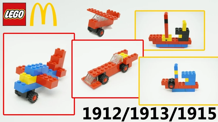 USA Special: LEGO® 1912 + 1913 + 1915: Lego Building Set (1989)