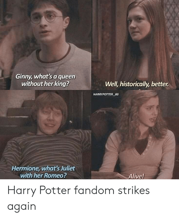 harry potter and ginny memes