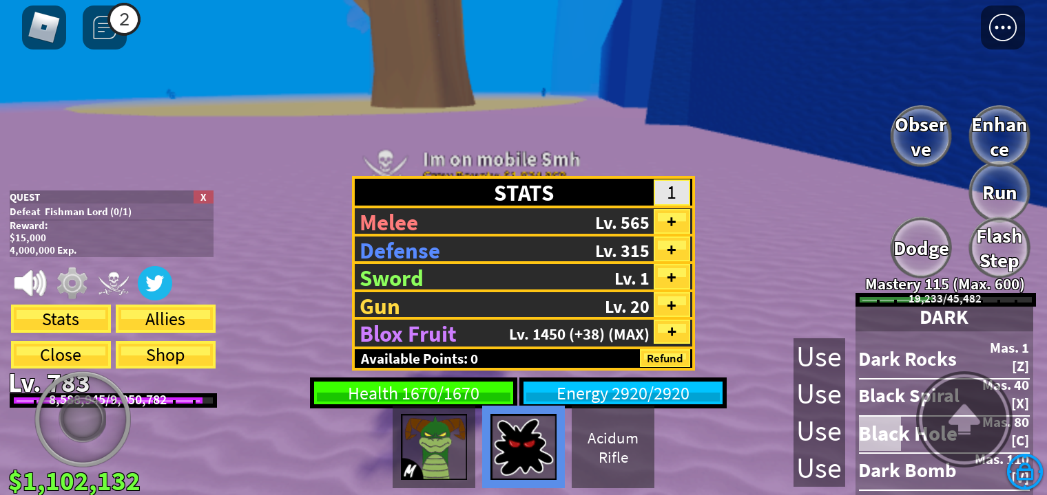 Messed up my stats pls help me : r/bloxfruits